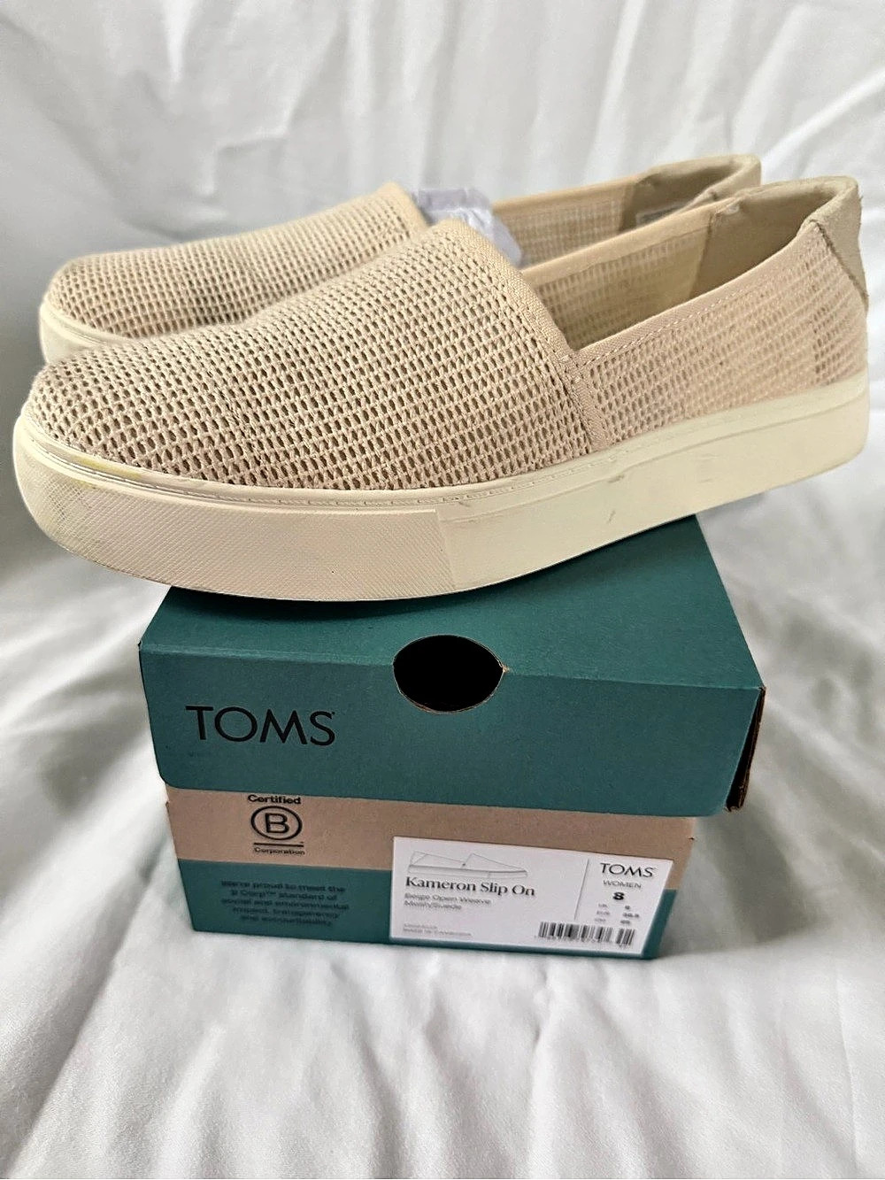 TOMS Kameron Slip On Sneakers Beige US 8